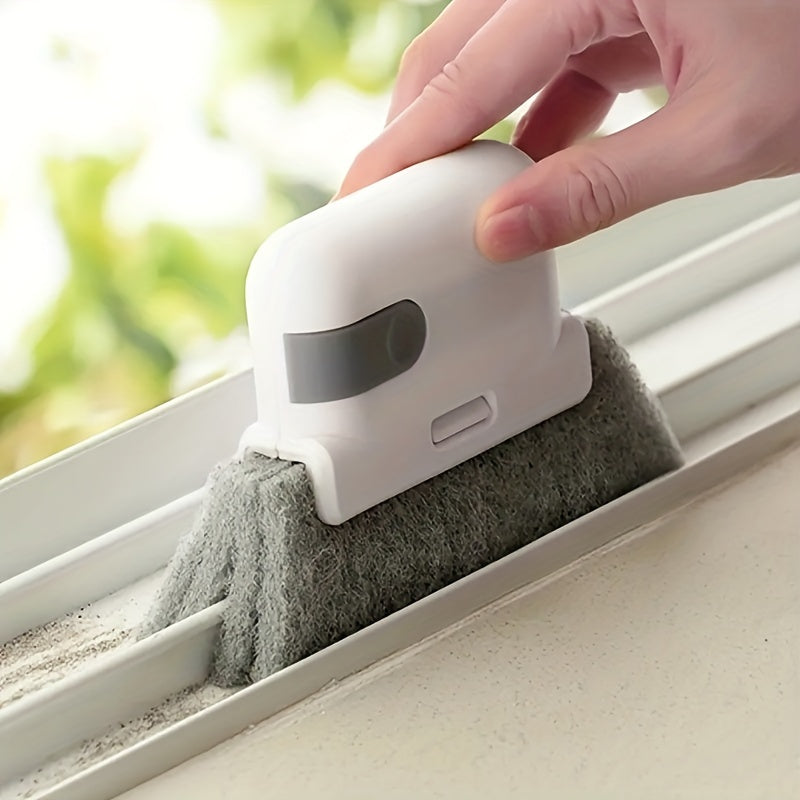 Handheld Groove Cleaning Tool 1pc 2-In-1 for Window Slots Frames Doors Spotless Crevice Cleaner