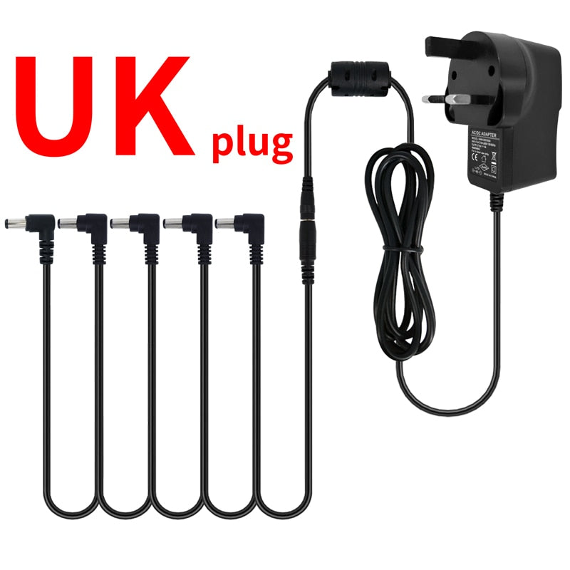 5-Way-Electric-Guitar-Effect-Pedal-Power-Supply-accessories-Cables-Adapter-Daisy-Chain-Wire-Pro-9V-DC-1A-US-EU-UK-JP-AU-Plug-pod