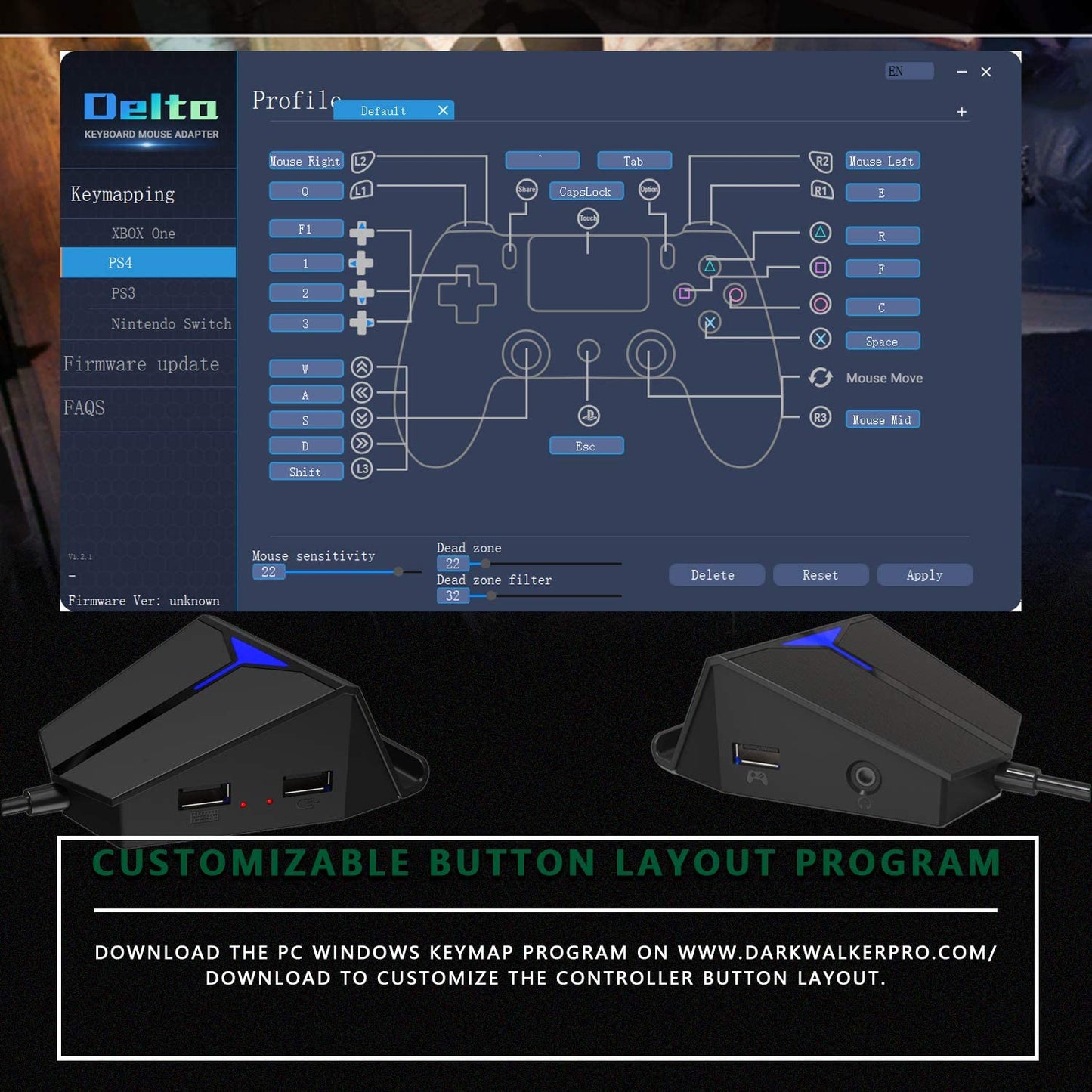 Tastatur-und-Maus-Converter-für-PS4/XBOX-ONE/Nintendo-Switch-Console-(Unterstützung-Voice-Chat-für-Fortnite/PUBG/Call-of-Duty)