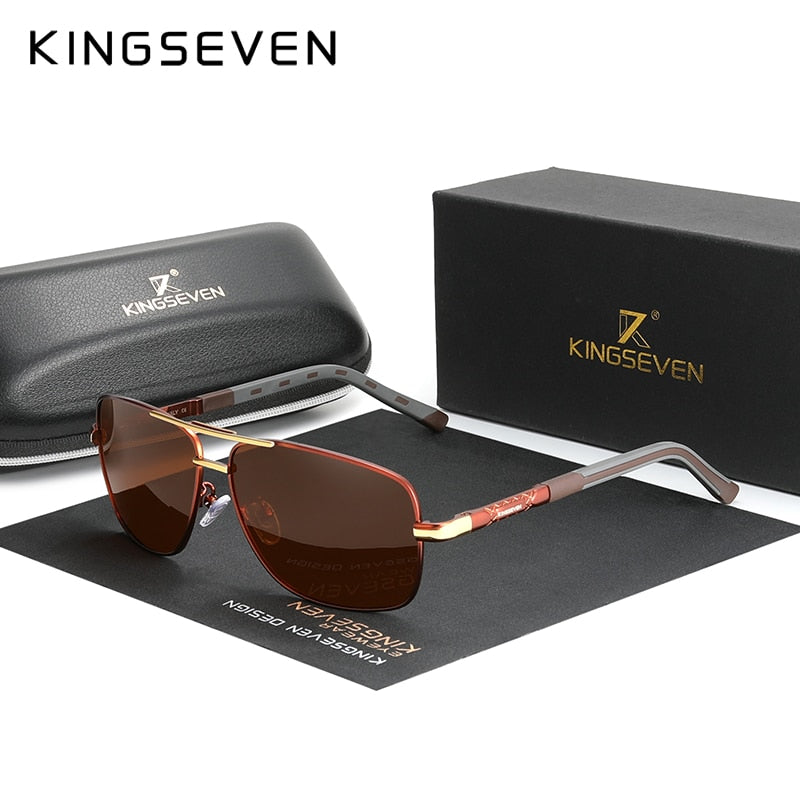 KINGSEVEN Aluminum Pilot Sunglasses Polarized