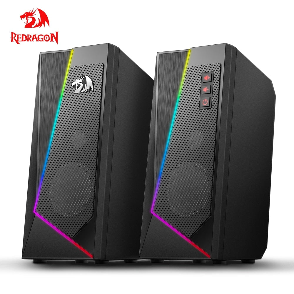 Redragon-GS520-Anvil-aux-3.5mm-stereo-surround-music-RGB-speakers-sound-bar-for-computer-2.0-PC-home-notebook-TV-loudspeakers