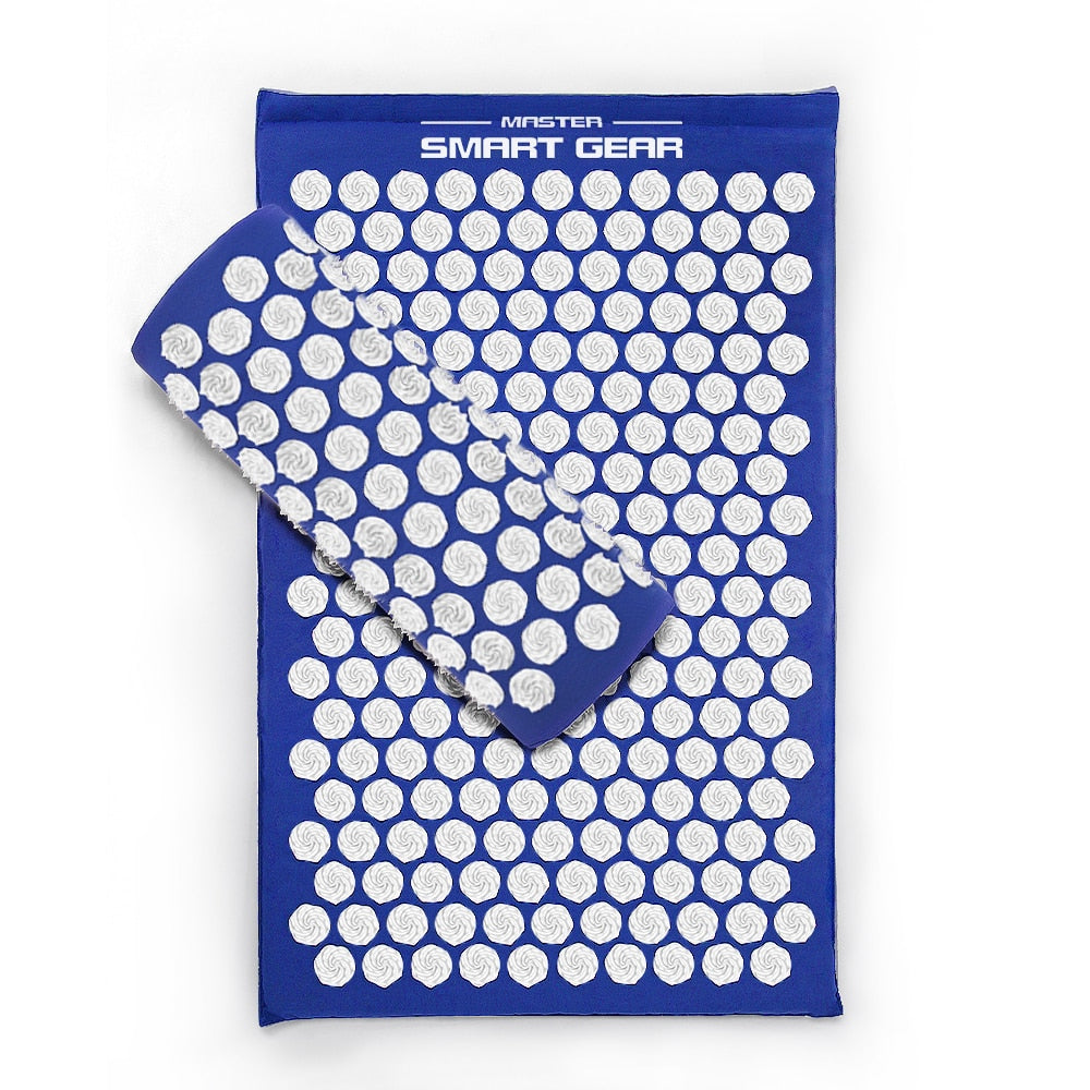 Spike-Mat-Acupressure-Mat,-Massage-Mat-Acupuncture-Pillow-Set-Yoga-Mat-Needle-Relieve-Back,-Neck-and-Sciatic-Pain,-Relax-Muscles
