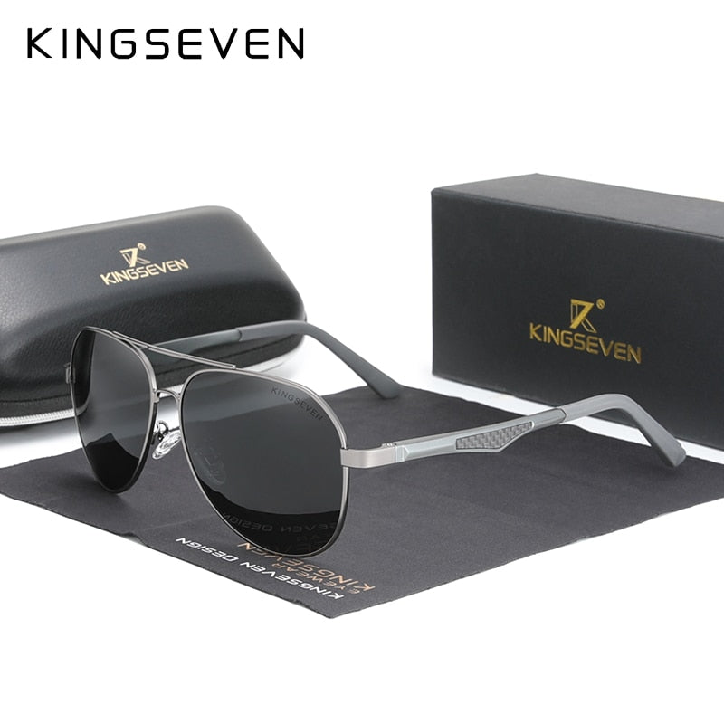 KINGSEVEN men's sunglasses, polarized, aluminum temples, UV400