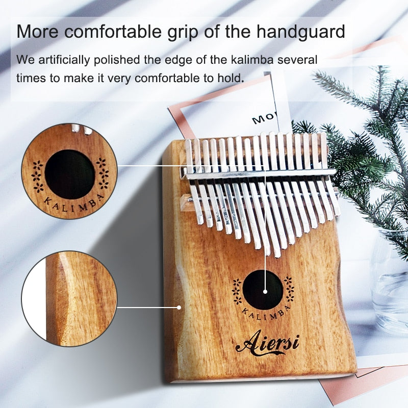 Aiersi-Solid-Koa-17-Keys-Gecko-Kalimba-Thumb-Piano-Calimba-Musical-gift-with-Song-instruction-book-Tune-Hammer-and-bag