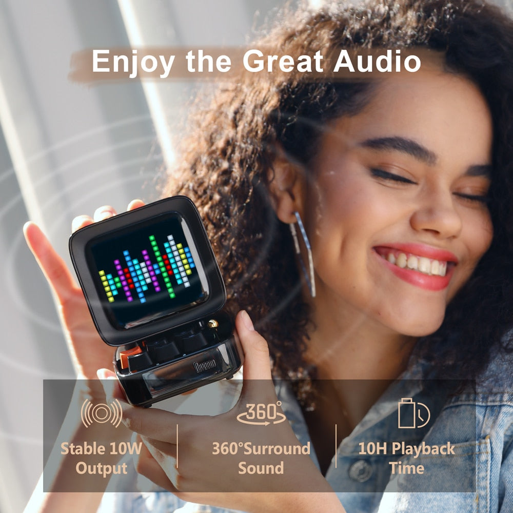Divoom-Ditoo-Retro-Pixel—Tragbare-Retro-Bluetooth-Pixel-Art-Lautsprecher
