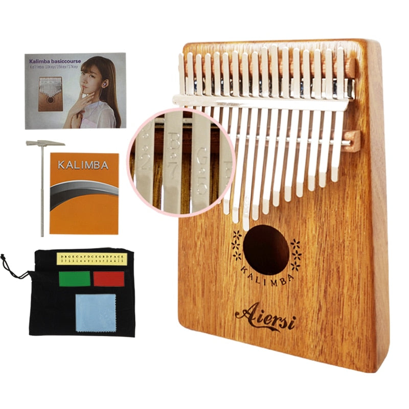 Aiersi-Solid-Koa-17-Keys-Gecko-Kalimba-Thumb-Piano-Calimba-Musical-gift-with-Song-instruction-book-Tune-Hammer-and-bag