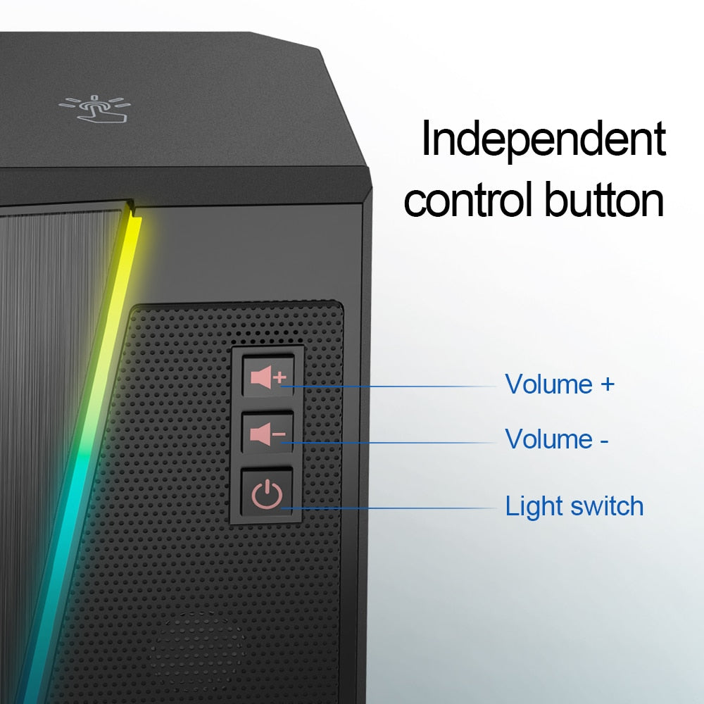 Redragon-GS520-Anvil-aux-3.5mm-stereo-surround-music-RGB-speakers-sound-bar-for-computer-2.0-PC-home-notebook-TV-loudspeakers