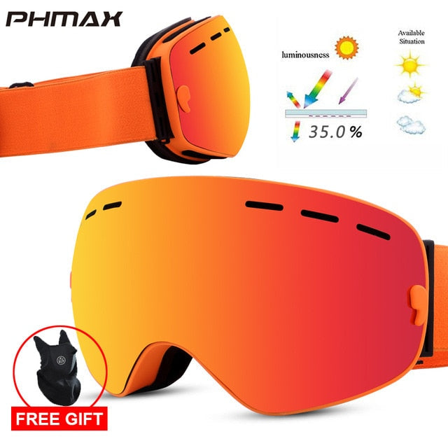 PHMAX-Brand-Ski-Goggles-Magnetic-Men-Women-Winter-Anti-Fog-Snow-Ski-Glasses-With-Free-Mask-Double-Layers-UV400-Snowboard-Goggles