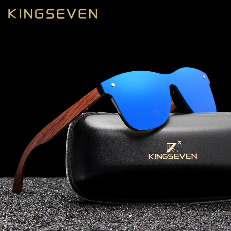 KINGSEVEN Holz-Sonnenbrille polarisiert