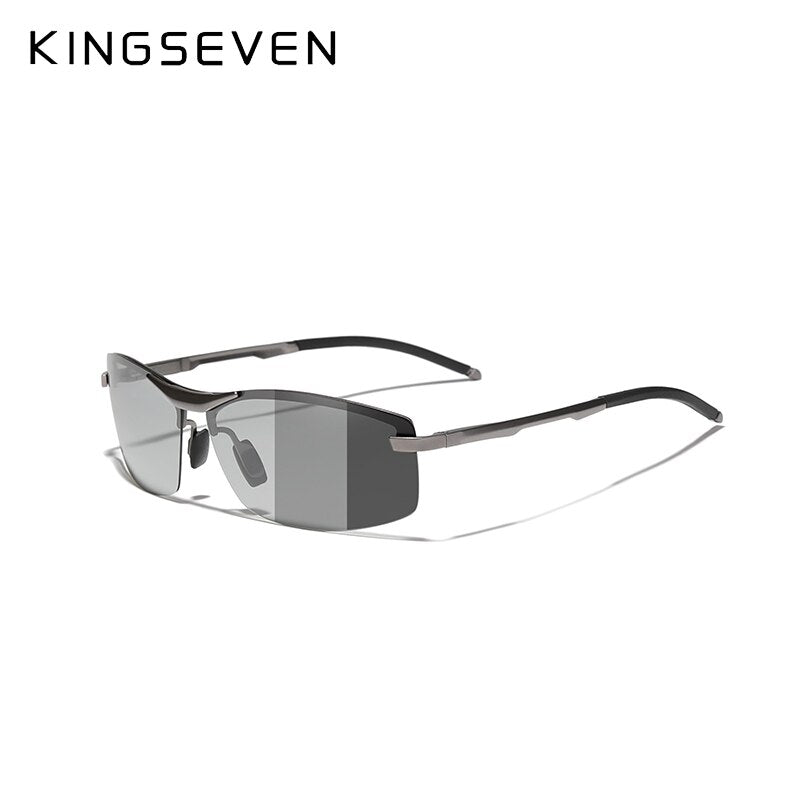 KINGSEVEN Alu Photochromic Sonnenbrille Polarisiert Herren Chamäleon Brille Männlich Sonnenbrille Tag Nacht Vision Autofahren