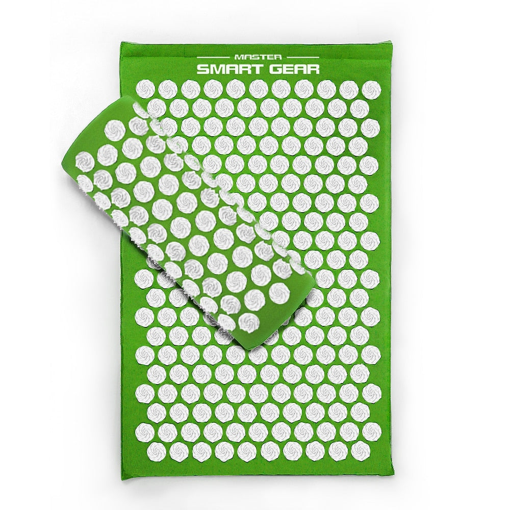 Spike-Mat-Acupressure-Mat,-Massage-Mat-Acupuncture-Pillow-Set-Yoga-Mat-Needle-Relieve-Back,-Neck-and-Sciatic-Pain,-Relax-Muscles