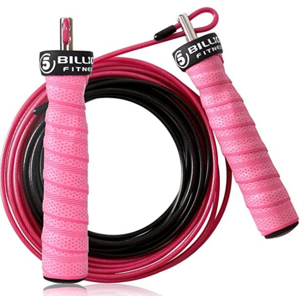 Crossfit-Jump-Rope-Speed-&-Weighted-Jump-Ropes-Adjustable-Wire-Skipping-Rope-with-Extra-Cable-Ball-Bearings-Anti-Slip-Handle