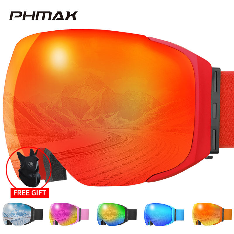 PHMAX-Brand-Ski-Goggles-Magnetic-Men-Women-Winter-Anti-Fog-Snow-Ski-Glasses-With-Free-Mask-Double-Layers-UV400-Snowboard-Goggles
