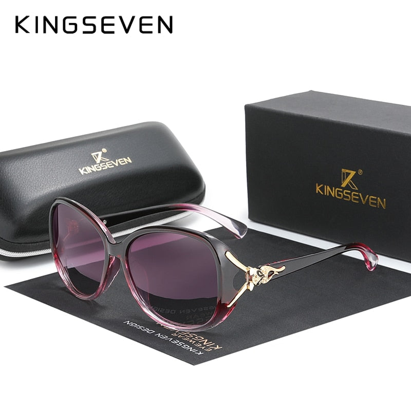 KINGSEVEN HD Sunglasses Polarized Retro Large Frame
