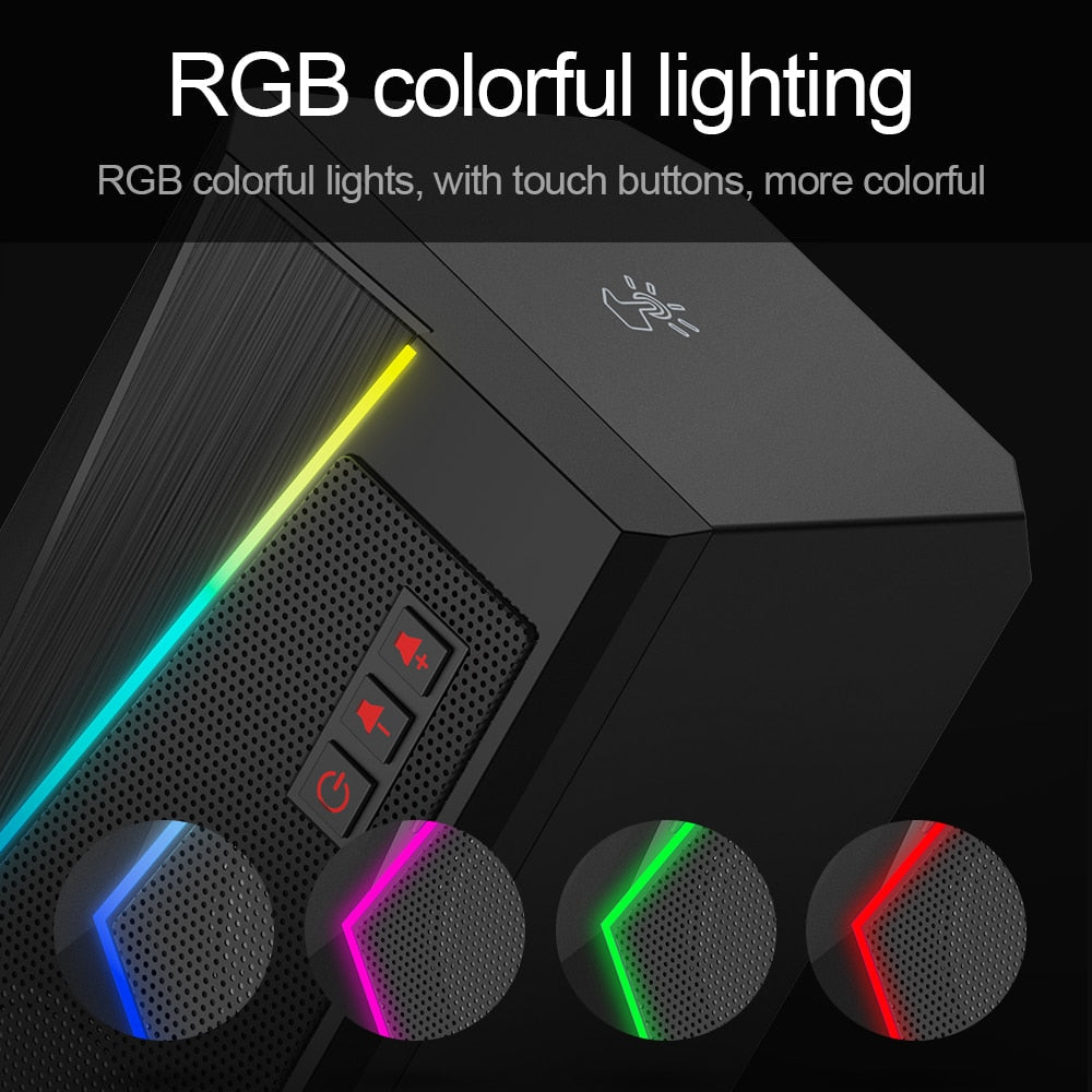 Redragon-GS520-Anvil-aux-3.5mm-stereo-surround-music-RGB-speakers-sound-bar-for-computer-2.0-PC-home-notebook-TV-loudspeakers