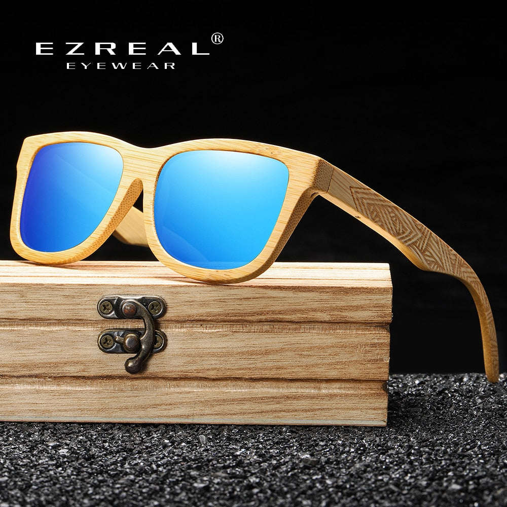 Handmade wooden bamboo sunglasses