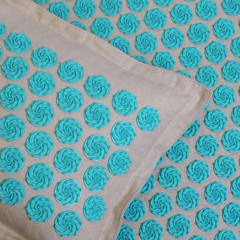 Spike-Mat-Acupressure-Mat,-Massage-Mat-Acupuncture-Pillow-Set-Yoga-Mat-Needle-Relieve-Back,-Neck-and-Sciatic-Pain,-Relax-Muscles