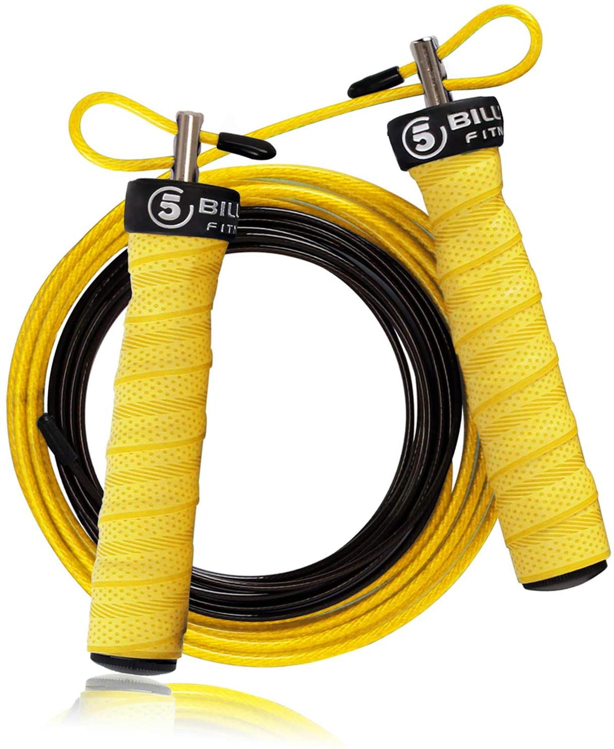 Crossfit-Jump-Rope-Speed-&-Weighted-Jump-Ropes-Adjustable-Wire-Skipping-Rope-with-Extra-Cable-Ball-Bearings-Anti-Slip-Handle