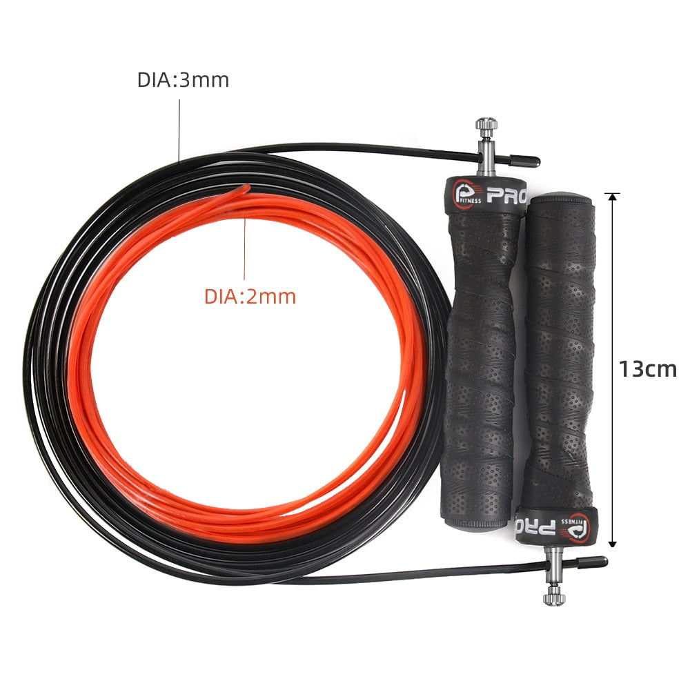 Crossfit-Jump-Rope-Speed-&-Weighted-Jump-Ropes-Adjustable-Wire-Skipping-Rope-with-Extra-Cable-Ball-Bearings-Anti-Slip-Handle