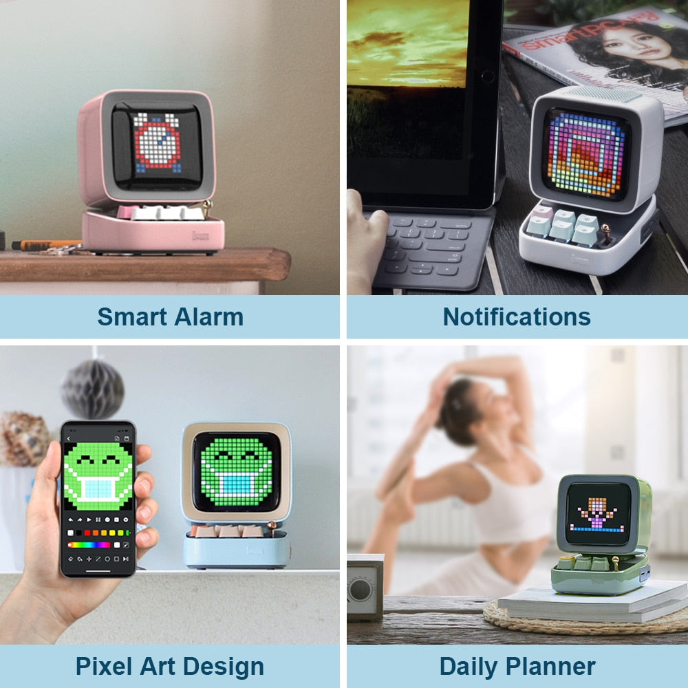 Divoom-Ditoo-Retro-Pixel—Tragbare-Retro-Bluetooth-Pixel-Art-Lautsprecher