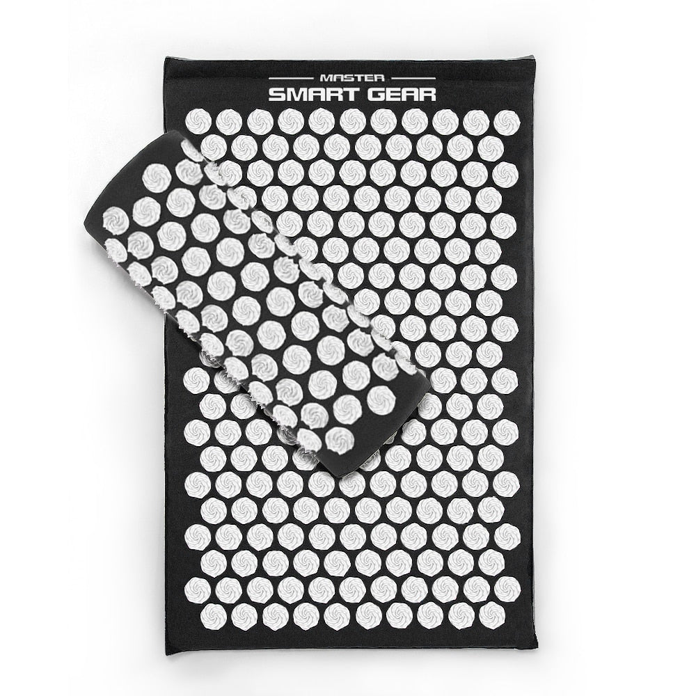 Spike-Mat-Acupressure-Mat,-Massage-Mat-Acupuncture-Pillow-Set-Yoga-Mat-Needle-Relieve-Back,-Neck-and-Sciatic-Pain,-Relax-Muscles