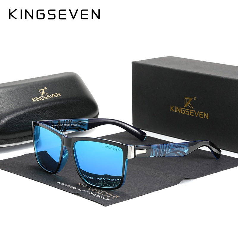 KINGSEVEN Retro Sunglasses UV400 Square Frame