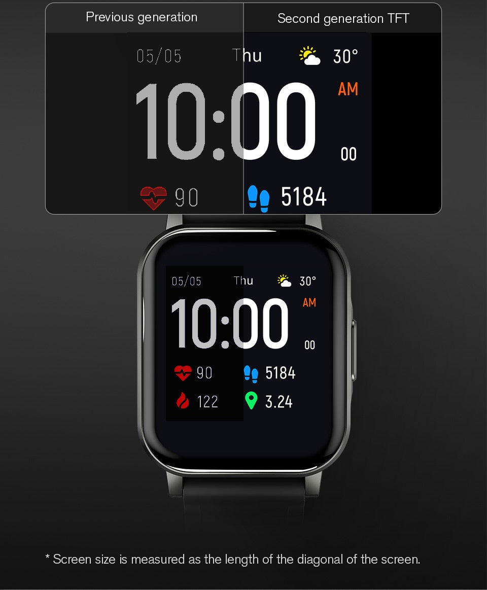 Haylou-Solar-Mini-Haylou-LS02-Smart-Watch,IP68-Waterproof-,12-Sport-Models,Bluetooth-5.0-Sport-Heart-Rate-Monito,English-Version