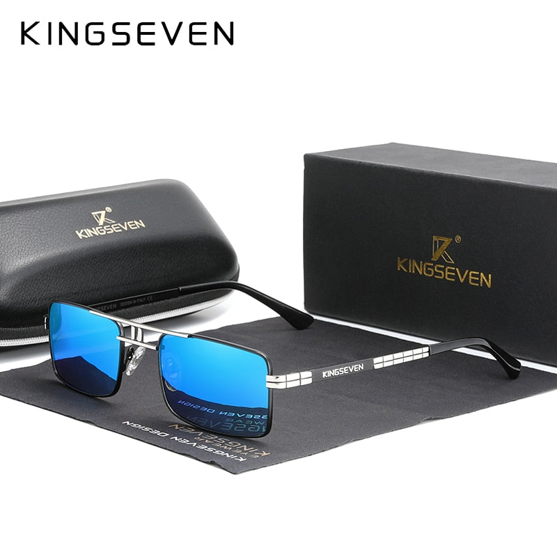Neu KINGSEVEN Sonnenbrille Edelstahl Vintage Design