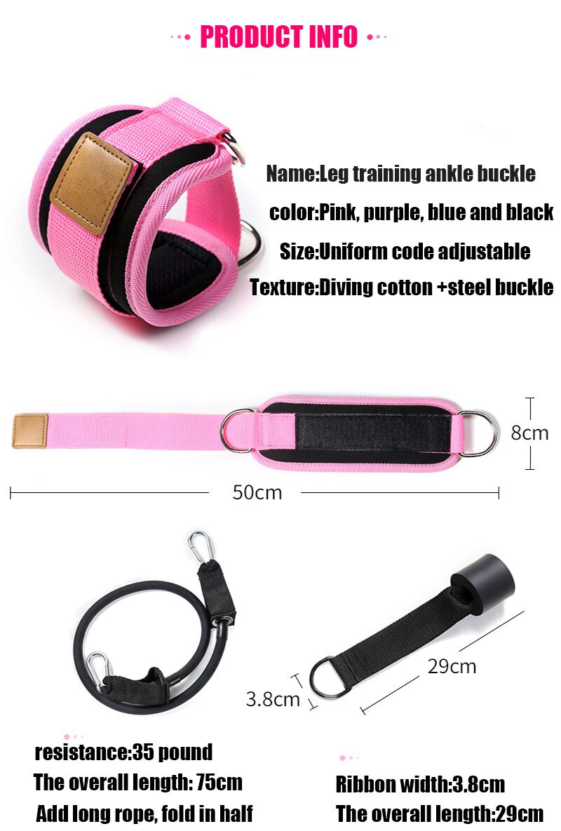 Resistance-Bands-with-Ankle-Straps-Cuff-with-Cable-for-Attachment-Booty-Butt-Thigh-Leg-Pulley-Strap-Lifting-Fitness-Exercise