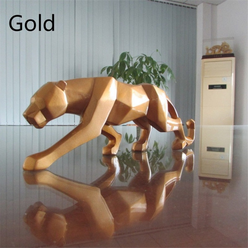 New-2020-Leopard-Statue-Figurine-Modern-Abstract-Geometric-Style-Resin-Panther-Animal-Large-Ornament-Home-Decoration-Accessories