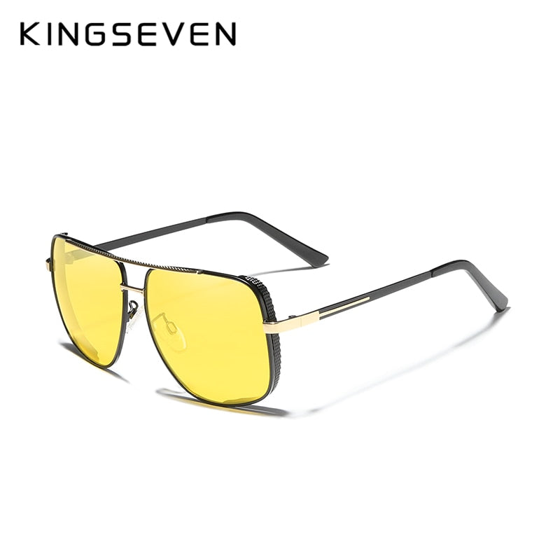 KINGSEVEN Design Sunglasses Men Night Vision Driving
