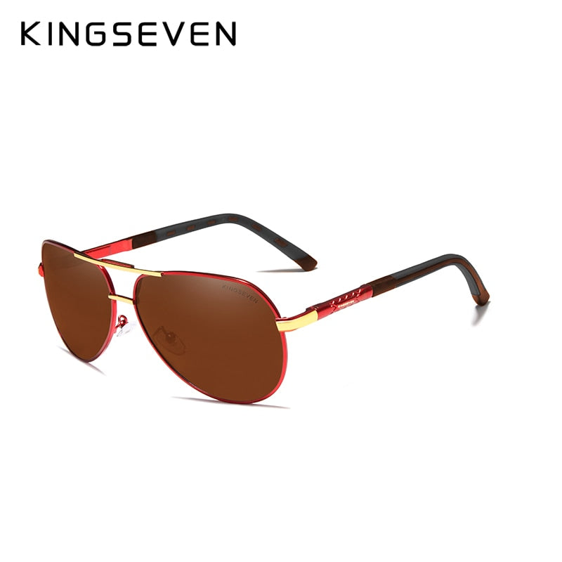 KINGSEVEN Vintage Sonnenbrille polarisiert Aluminium