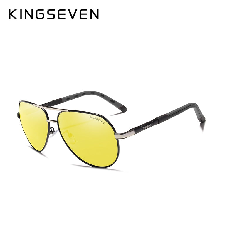 KINGSEVEN Vintage Sonnenbrille polarisiert Aluminium