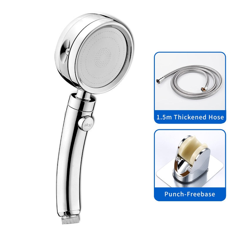 Handheld-Shower-Head-High-Pressure-5-Function-Adjustable-Bath-Shower-Jets-with-On/Off-Pause-Switch-Removable-Filter-with-Hose