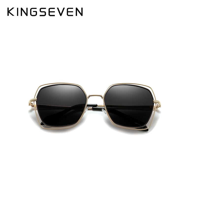 KINGSEVEN Women's Sunglasses Polarized Double Frame Elegant