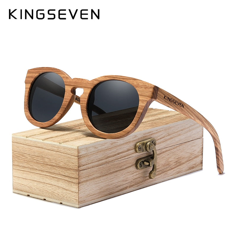 KINGSEVEN wooden sunglasses, handmade, polarized lenses
