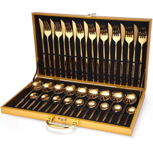 24pcs-Gold-Dinnerware-Set-Stainless-Steel-Tableware-Set-Knife-Fork-Spoon-Luxury-Cutlery-Set-Gift-Box-Flatware-Dishwasher-Safe