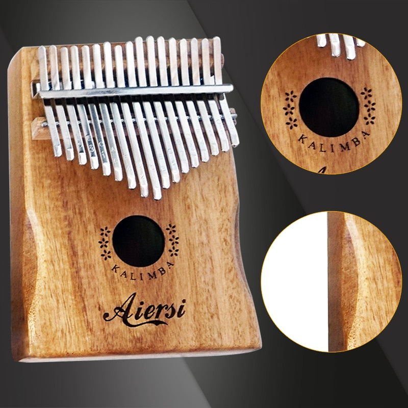 Aiersi-Solid-Koa-17-Keys-Gecko-Kalimba-Thumb-Piano-Calimba-Musical-gift-with-Song-instruction-book-Tune-Hammer-and-bag