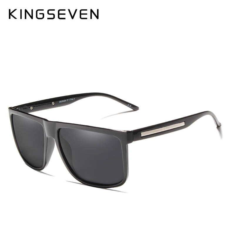 KINGSEVEN Sonnenbrille Männer Polarisiert Vintage TR90 Quadrat Gafas UV400