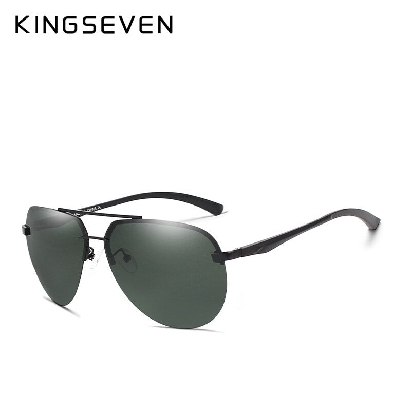 KINGSEVEN Sonnenbrille Pilot polarisiert Männer Vintage Metallrahmen Fahrbrille