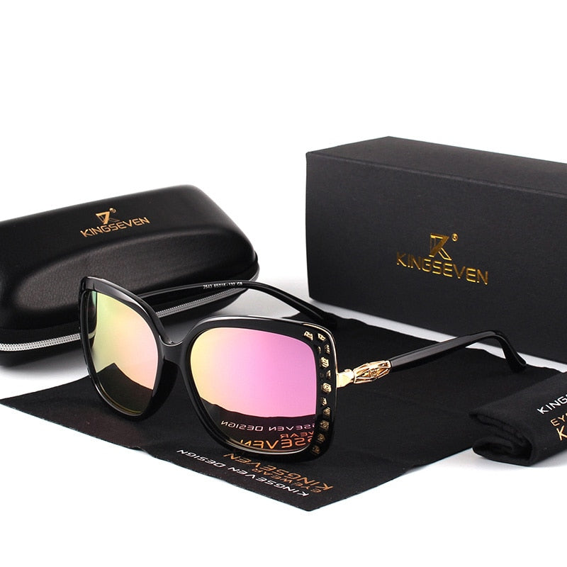 KINGSEVEN Women's Designer Sunglasses, Retro 7215
