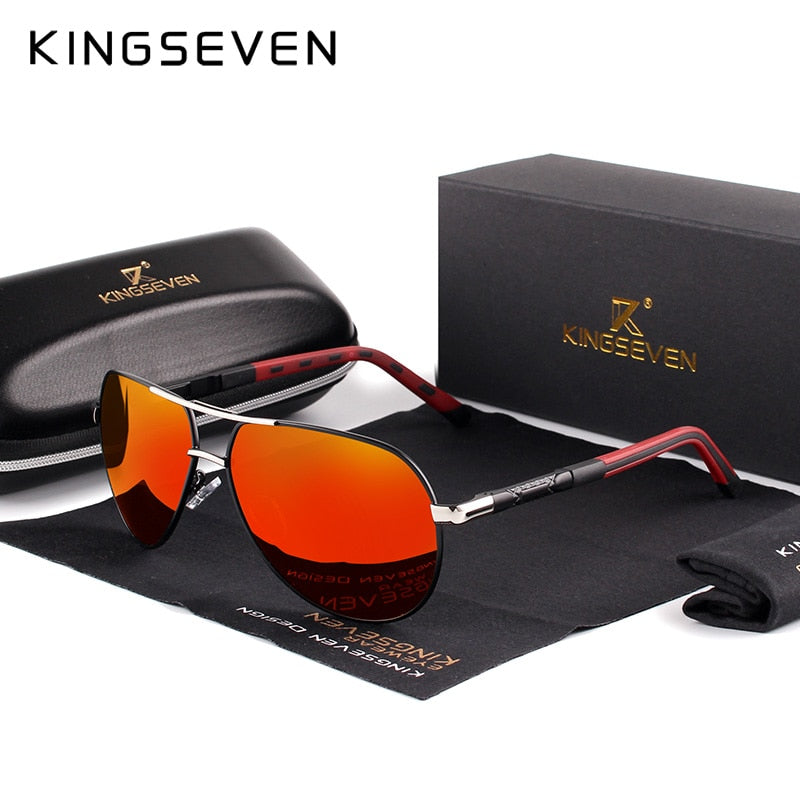 KINGSEVEN Men's Sunglasses, Vintage, Polarized