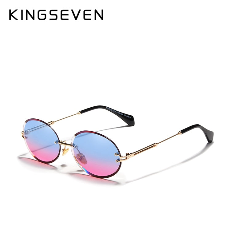 KINGSEVEN DESIGN Oval Sonnenbrille für Frauen