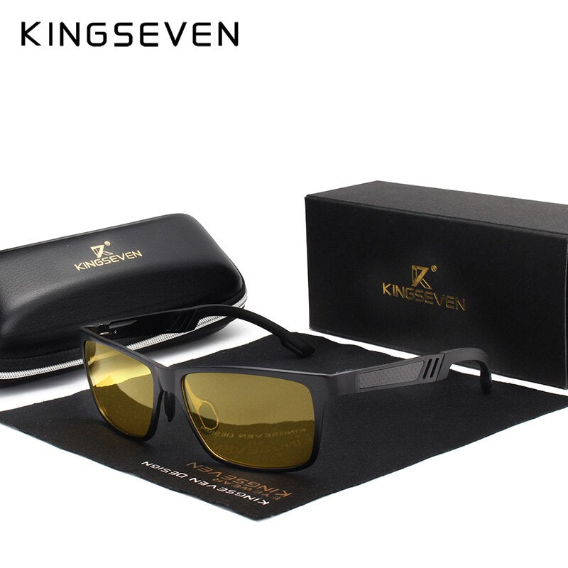 KINGSEVEN Aluminium Quadrat polarisierte Sonnenbrillen für Männer