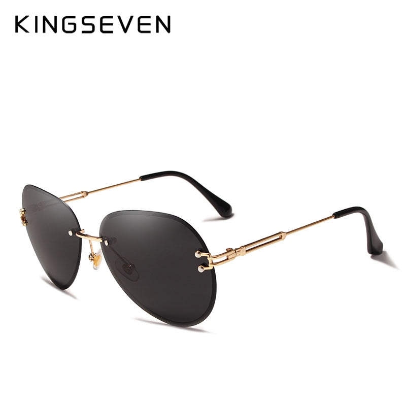 KINGSEVEN DESIGN Damen Piloten-Sonnenbrille, blau, UV400