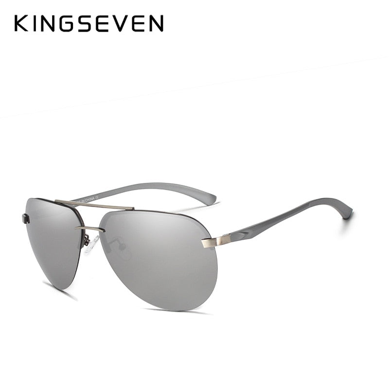 KINGSEVEN Sonnenbrille Pilot polarisiert Männer Vintage Metallrahmen Fahrbrille