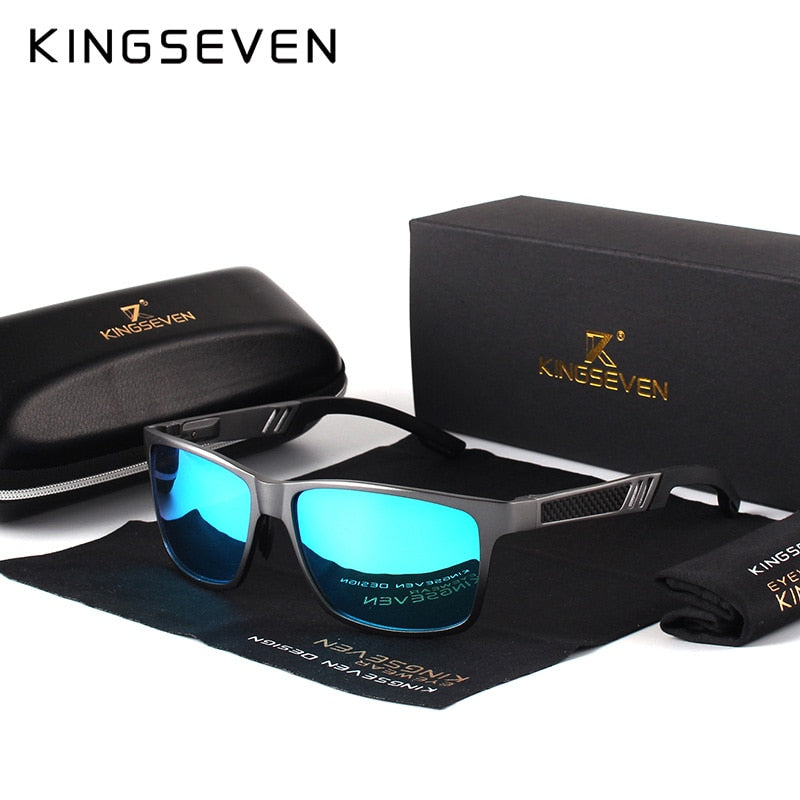 KINGSEVEN Aluminium Quadrat polarisierte Sonnenbrillen für Männer