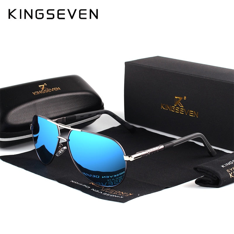 KINGSEVEN Men's Sunglasses, Vintage, Polarized