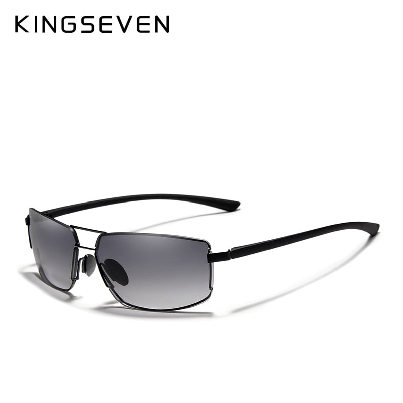 KINGSEVEN Sunglasses UV400 Gradient Design Stainless Steel Square Oculos Gafas