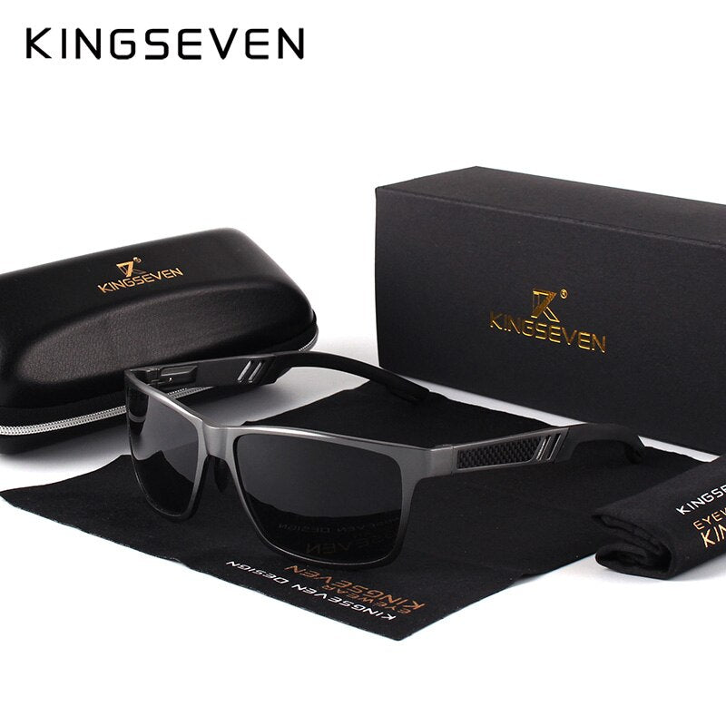KINGSEVEN Aluminium Quadrat polarisierte Sonnenbrillen für Männer